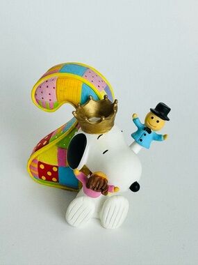 Westland Giftware Snoopy Peanuts Happy 2nd Birthday Figurine 2.5" Cake Topper